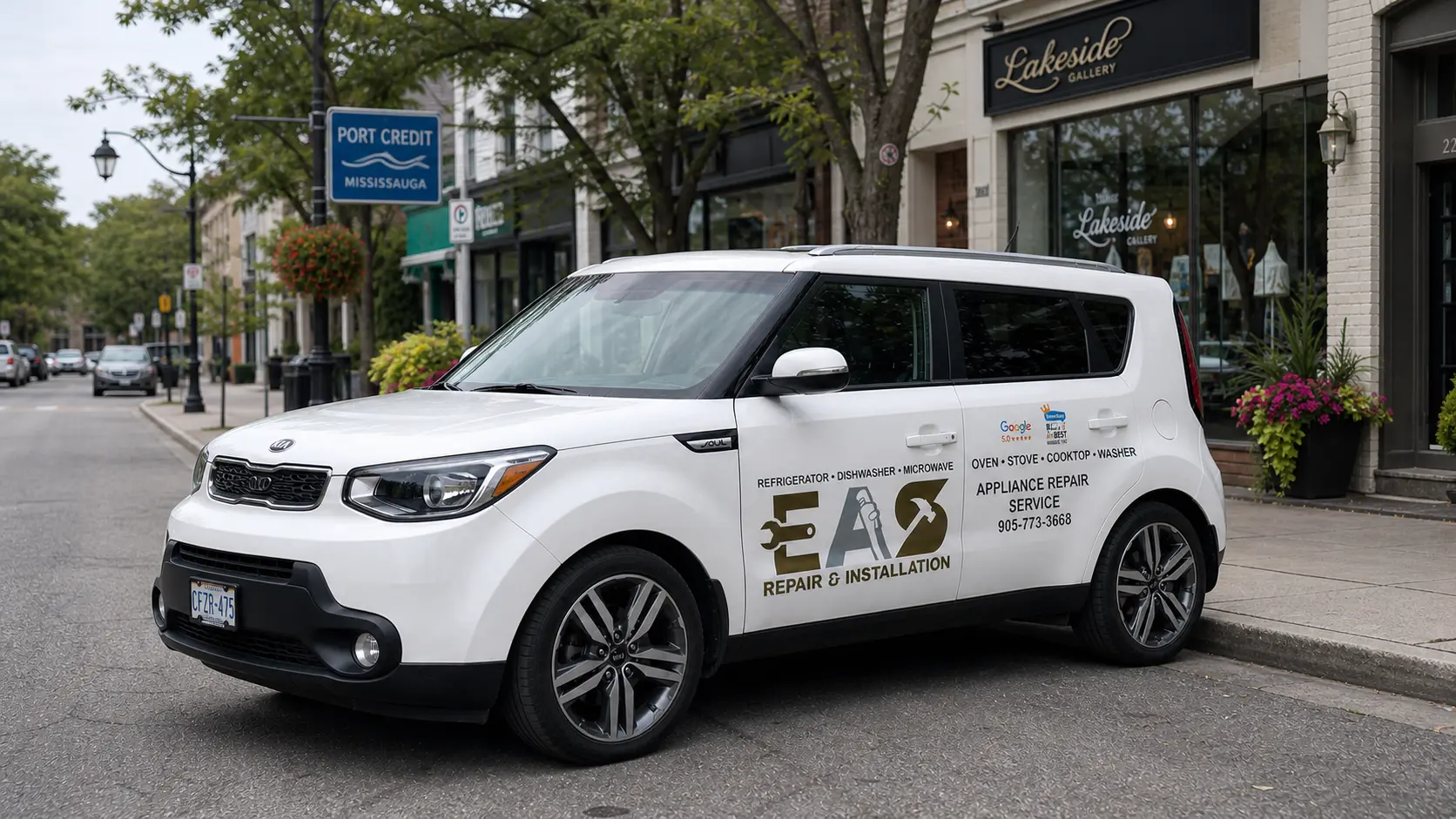 Appliance repair service vehicle in Mississauga