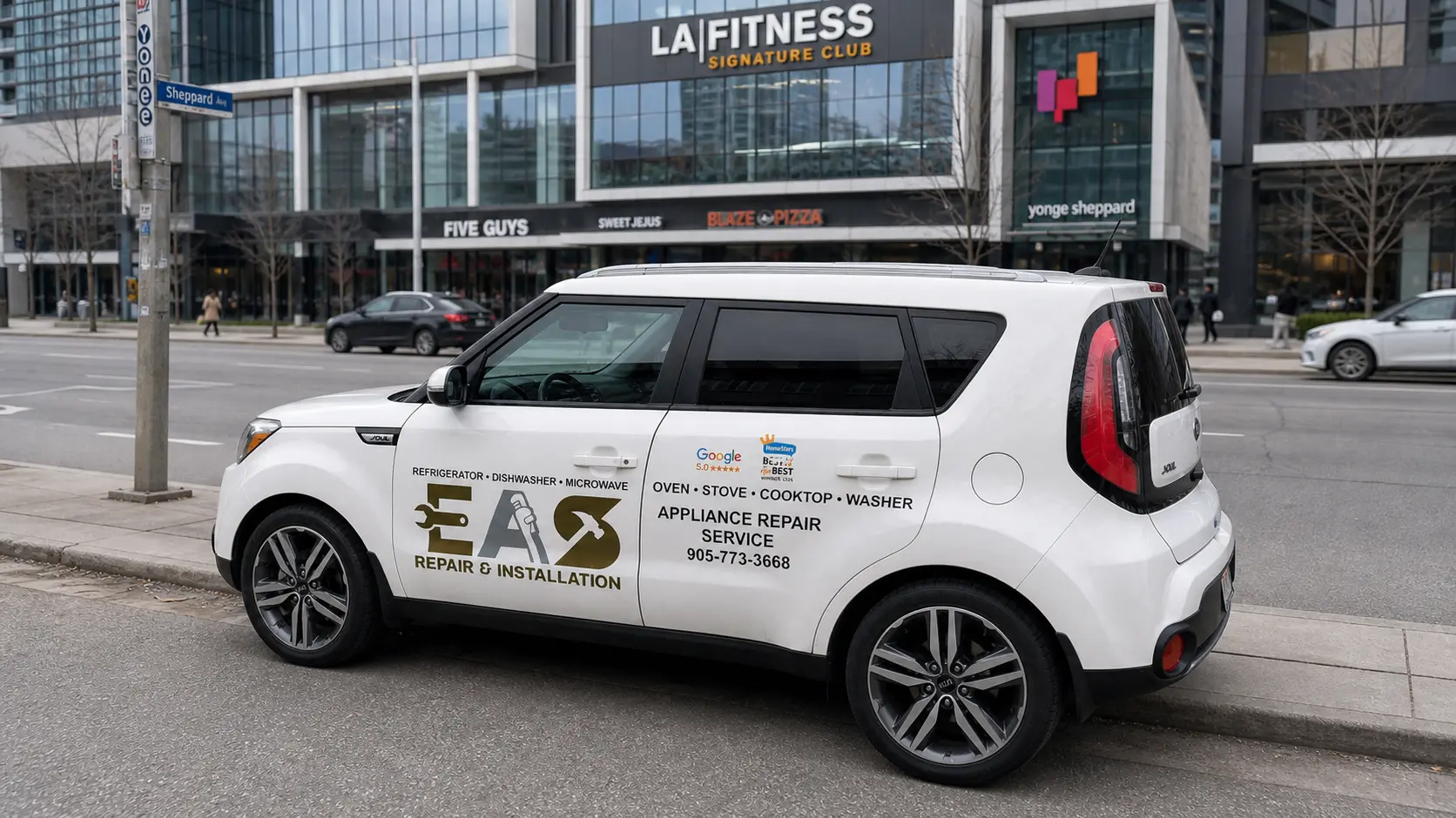 EAS Repair and Installation service vehicle in North York